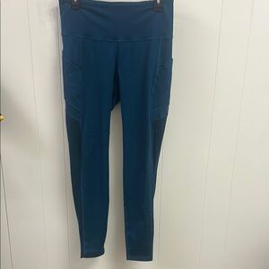 Old Navy Bundle Woman Chic Blue and Rose High-Waisted Leggings( 2‎ pairs)
